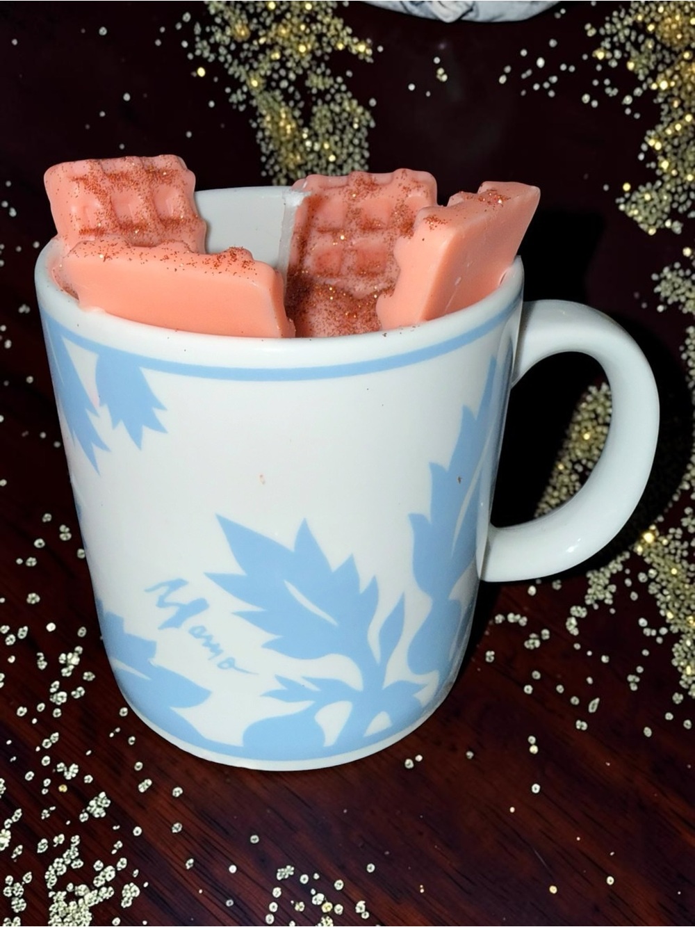 Handmade Chocolate Pecan Pie Soy Candle Mug Dessert Candle - Picture 3 of 6